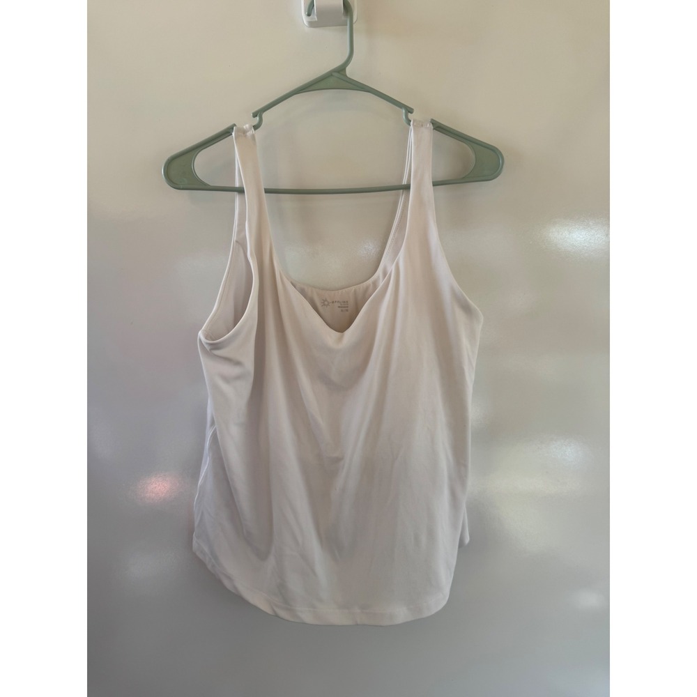 OFFLINE by Aerie Real Me Fresh Tank Top White Scoop Neck Activewear XL